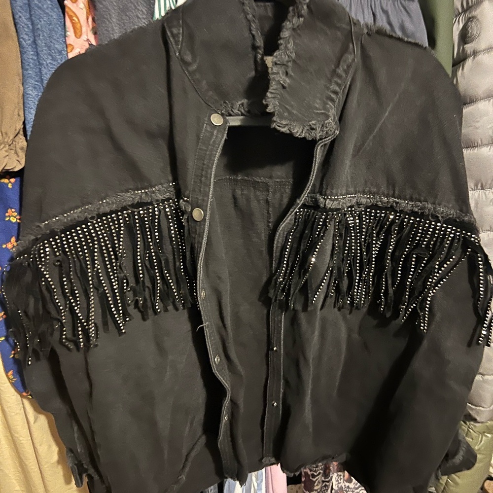 Zara Denim Button Up Top